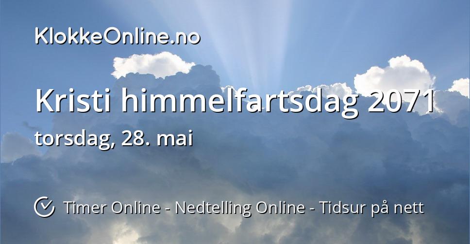 Kristi himmelfartsdag 2071